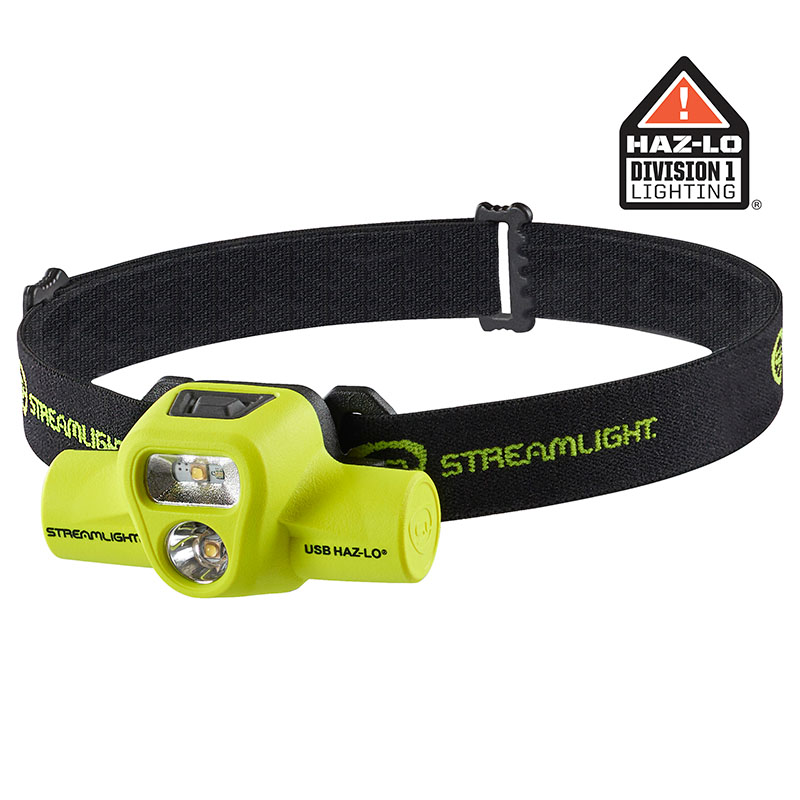 LAMPADA FRONTALE USB HAZ-LO® A SICUREZZA INTRINSECA